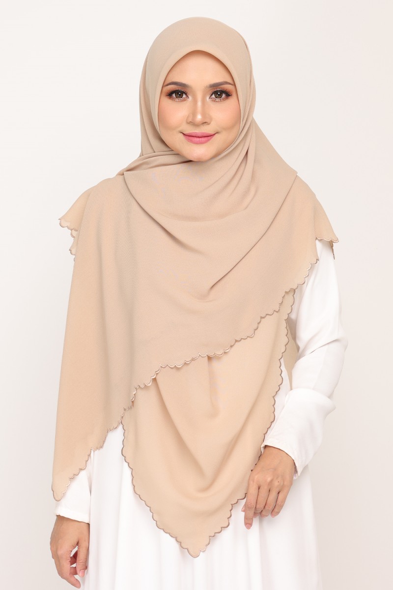 [AS-IS]-Bawal Sulam Fawn Cream