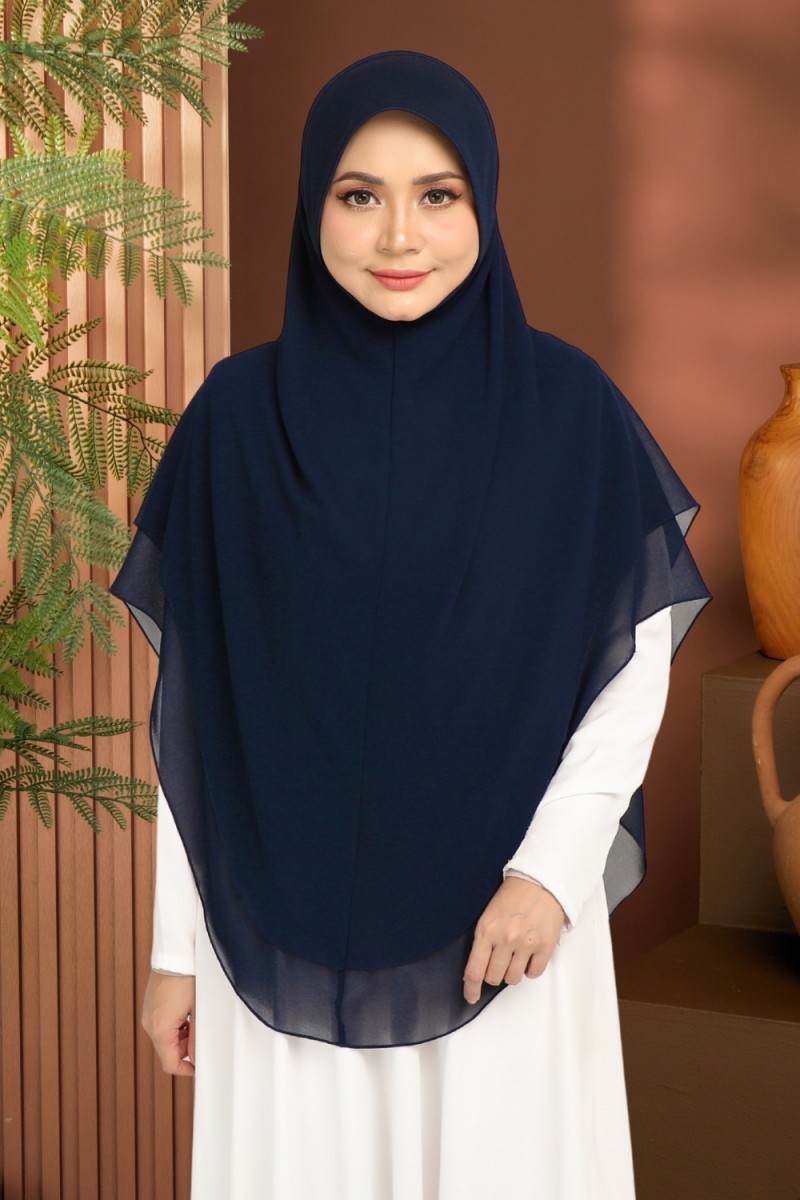 Khimar 2-Layer Royal Blue