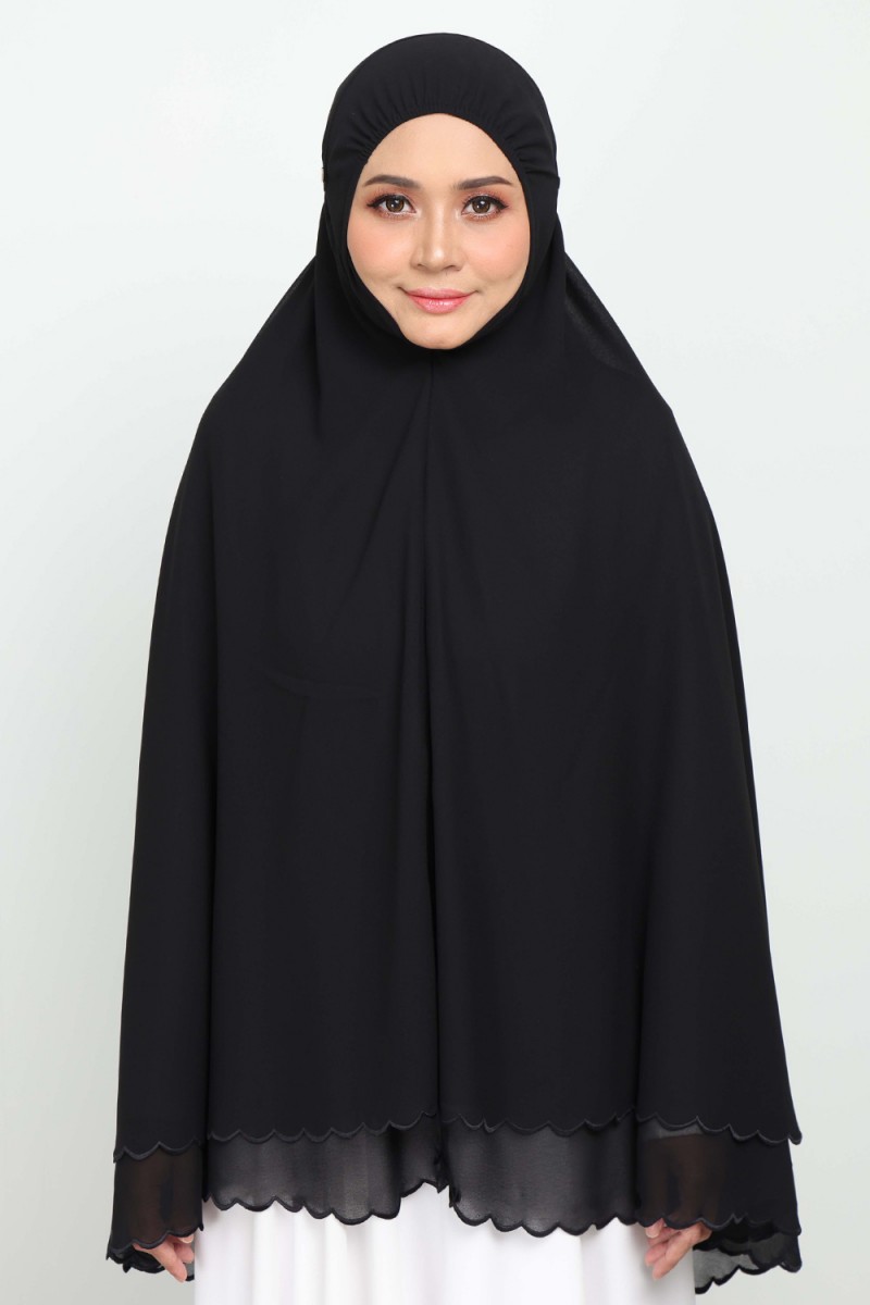 As-Is Mini Telekung Fatimah Licorise Black