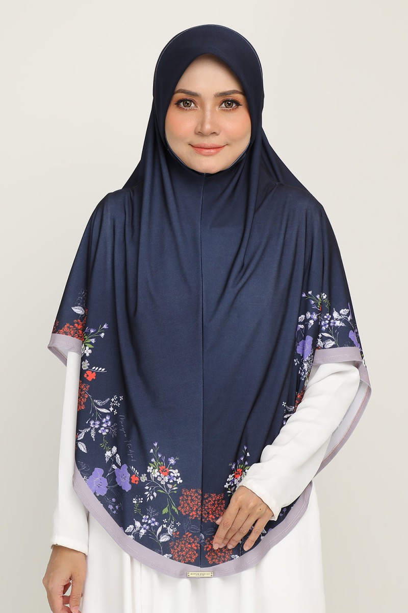 As-Is Sarung Printed Krungsri Lily Blue