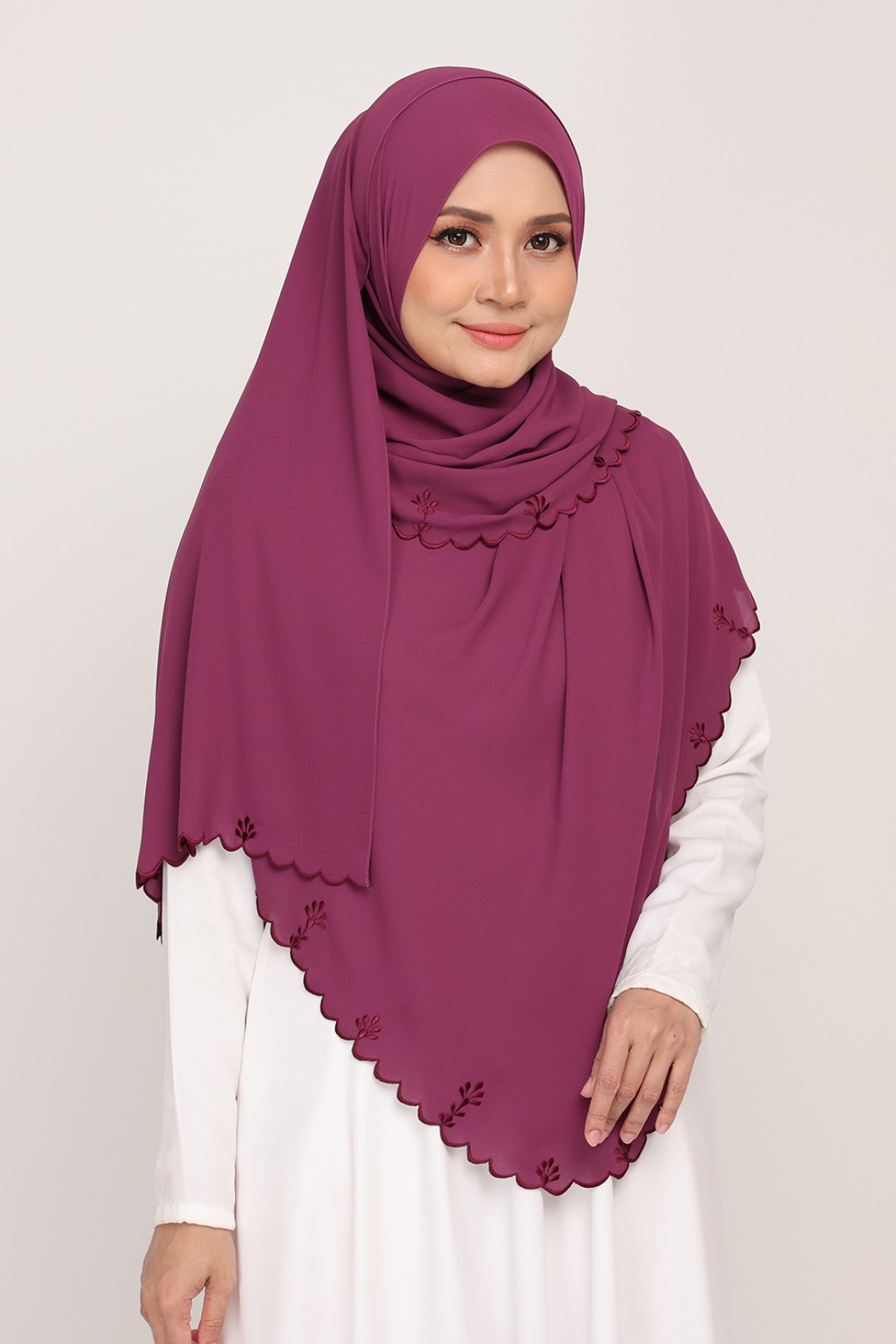 [AS-IS]- Shawl Sulam Magenta Blush