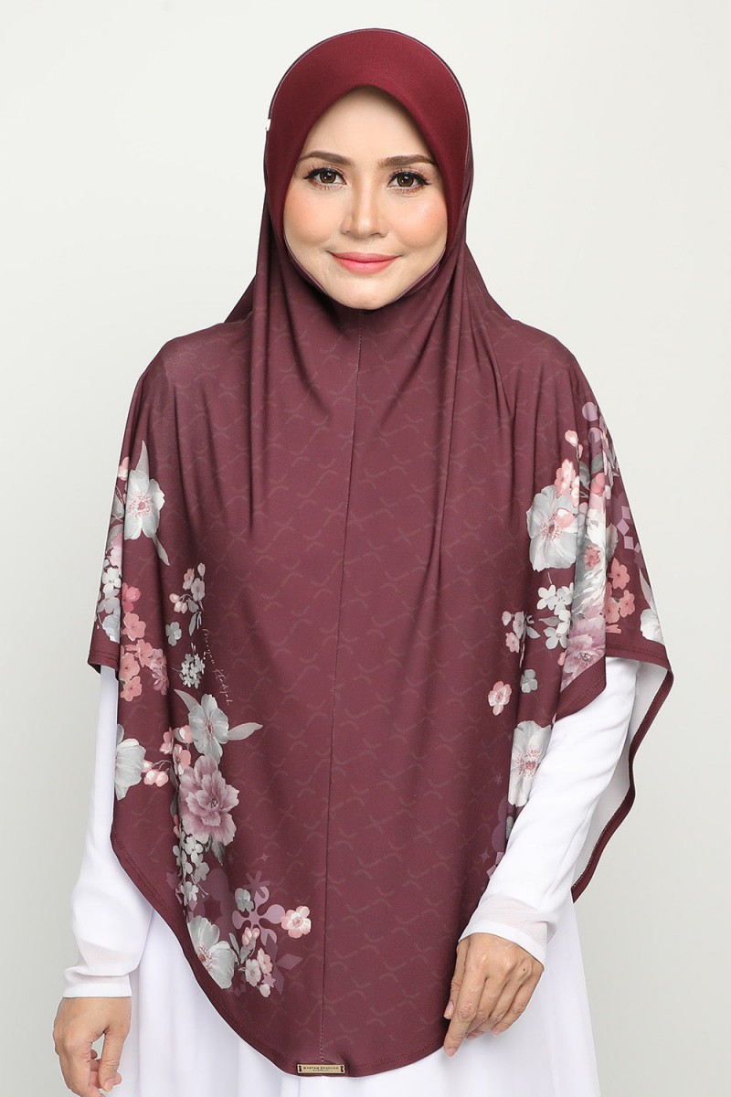 Sarung Printed Ghaniyah Maroon Oak