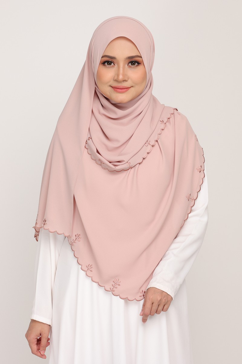[AS-IS]-Shawl Sulam Pastel Melon