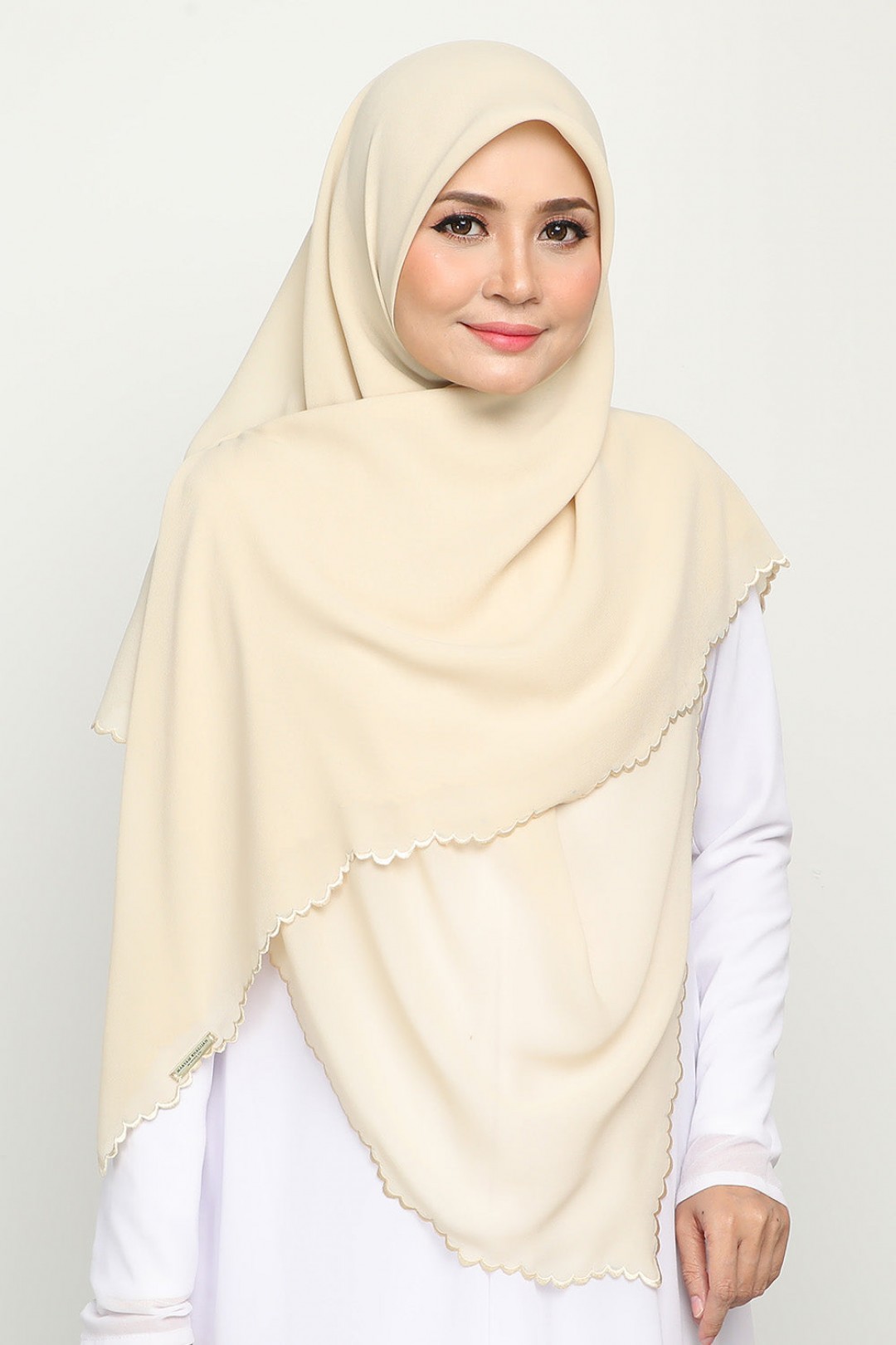 As-Is Bawal Sulam Peach Beige