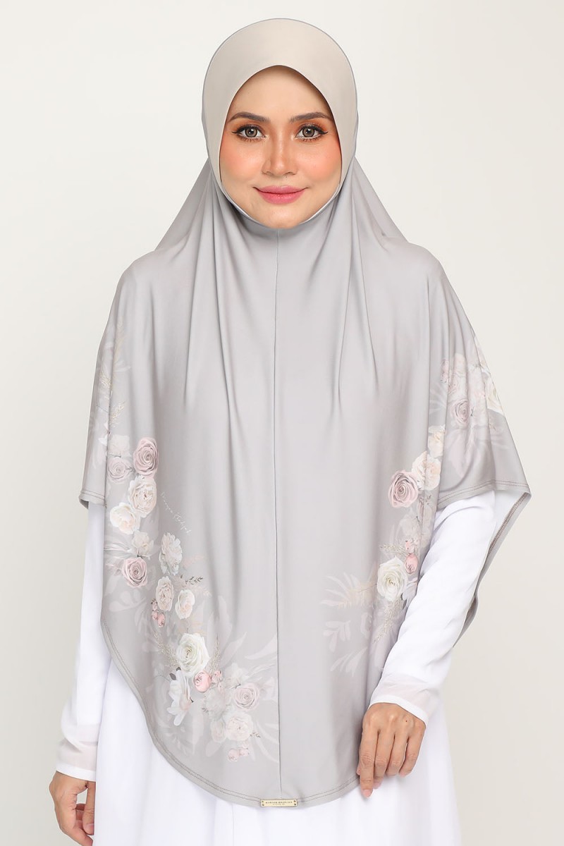 As-is Sarung Printed Zahra Pearl Silver