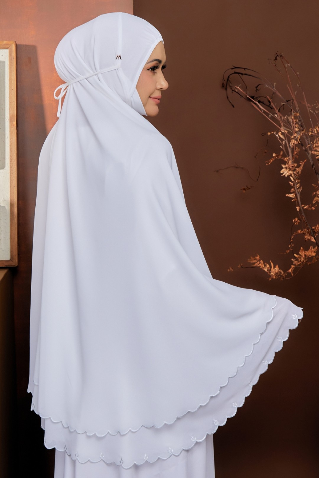 [AS-IS] - Mini Telekung Fatimah Pure White