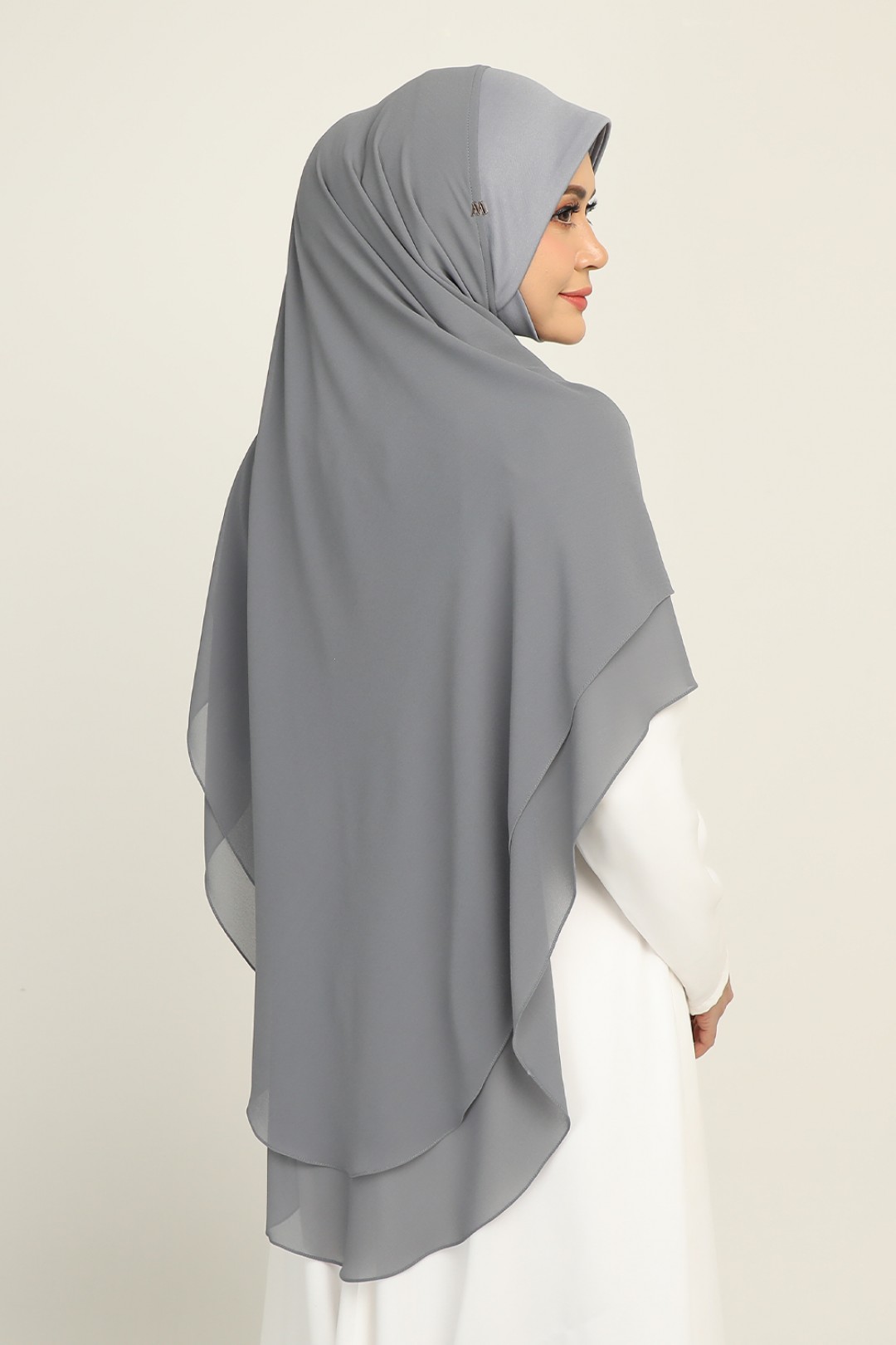 Khimar 2-Layer Remdi Grey