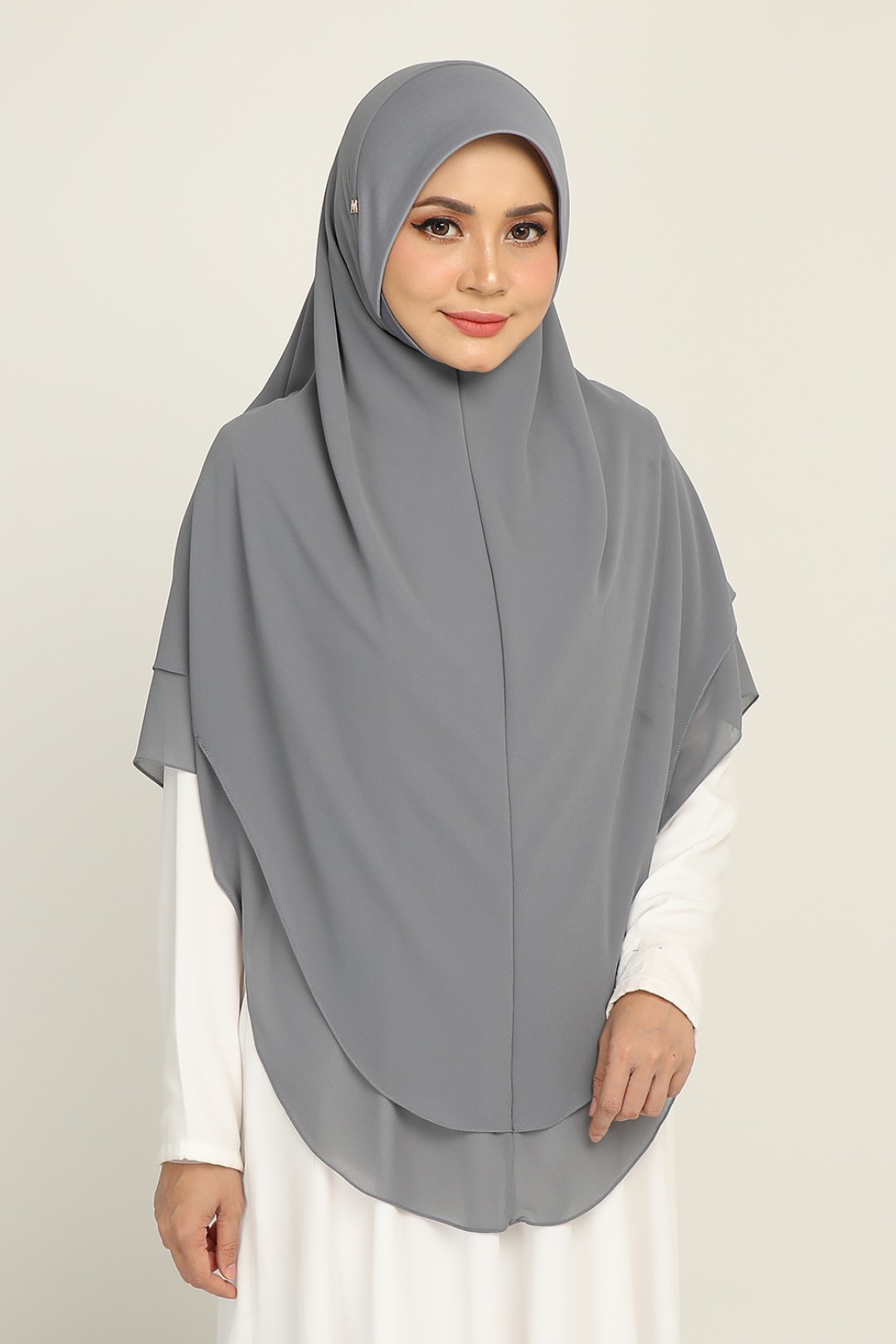 Khimar 2-Layer Remdi Grey