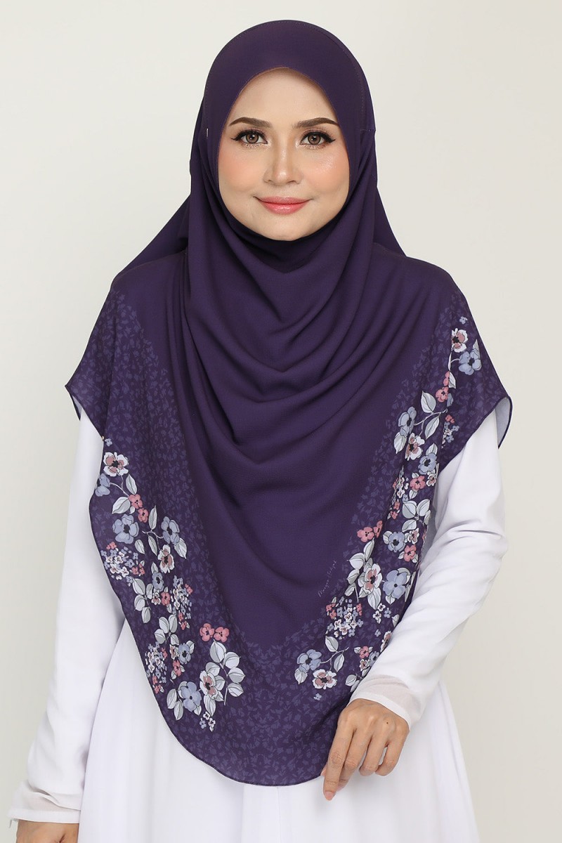 Umma Printed Hamra Sangria Purple