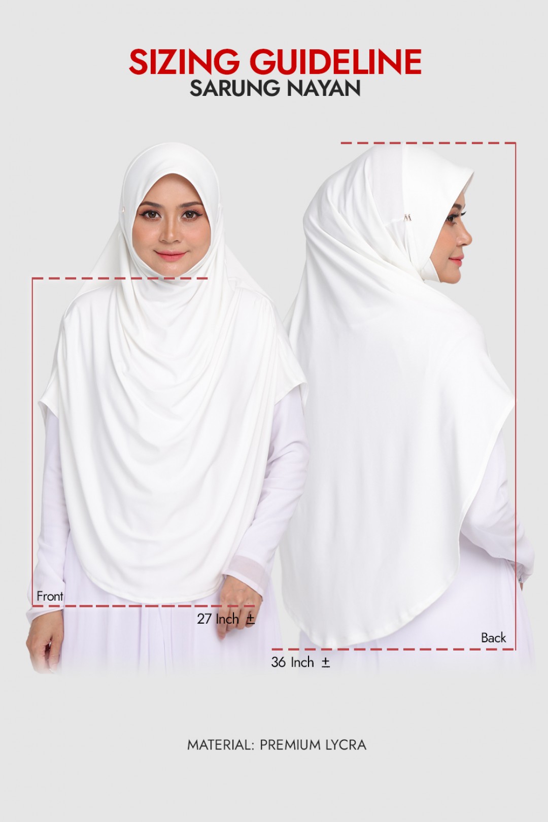[AS-IS]- Sarung Nayan Abya White