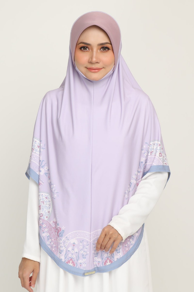 As-Is Sarung Printed Vanda Soft Lilac