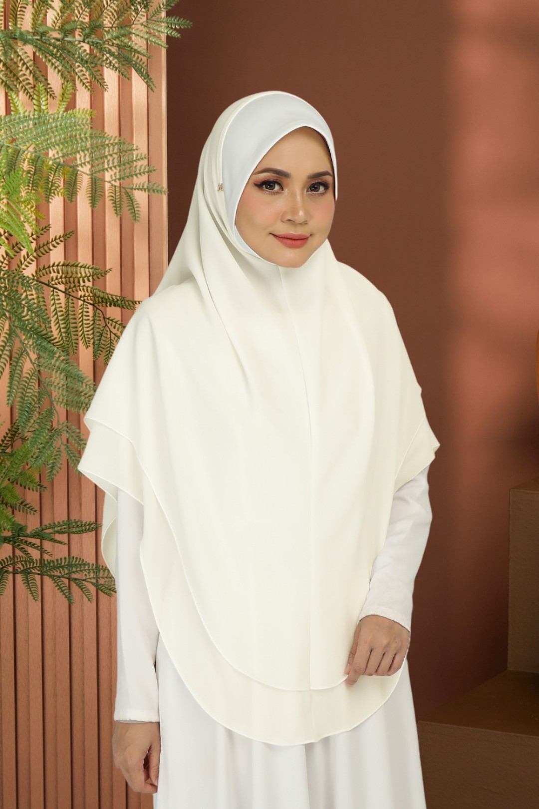 Khimar 2-Layer Soft Cream