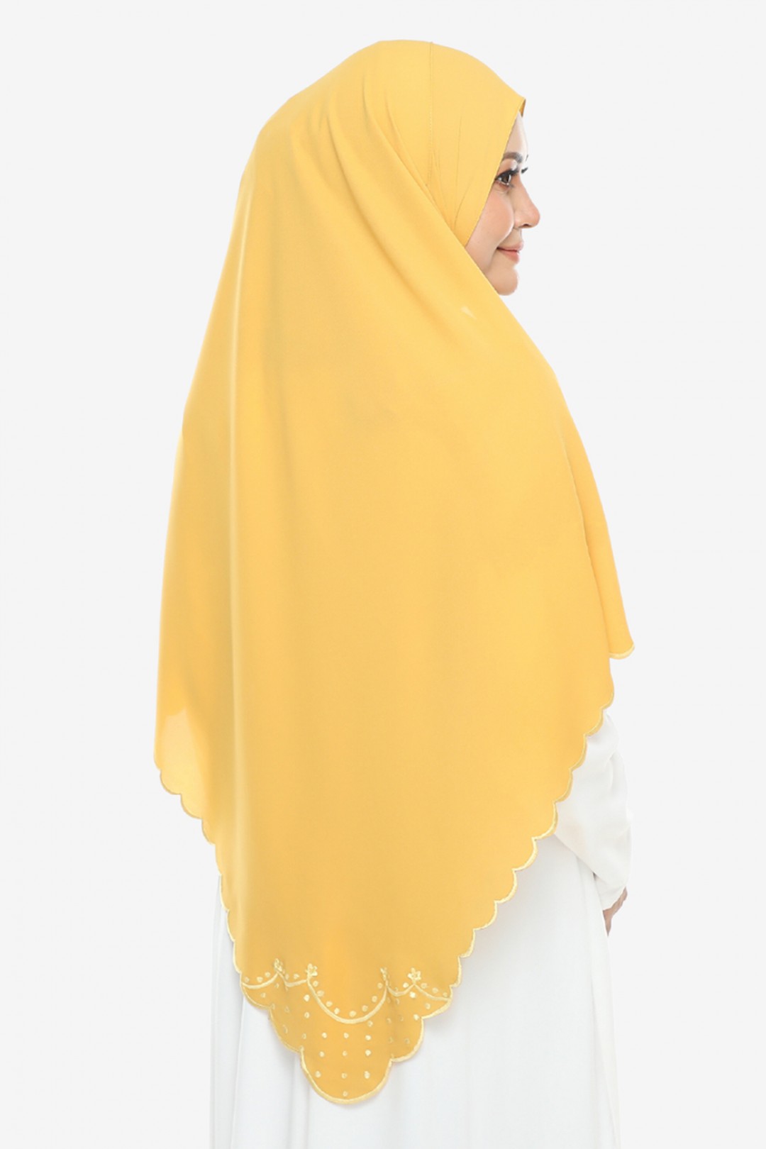 Shawl Sulam Pansy Canary Yellow