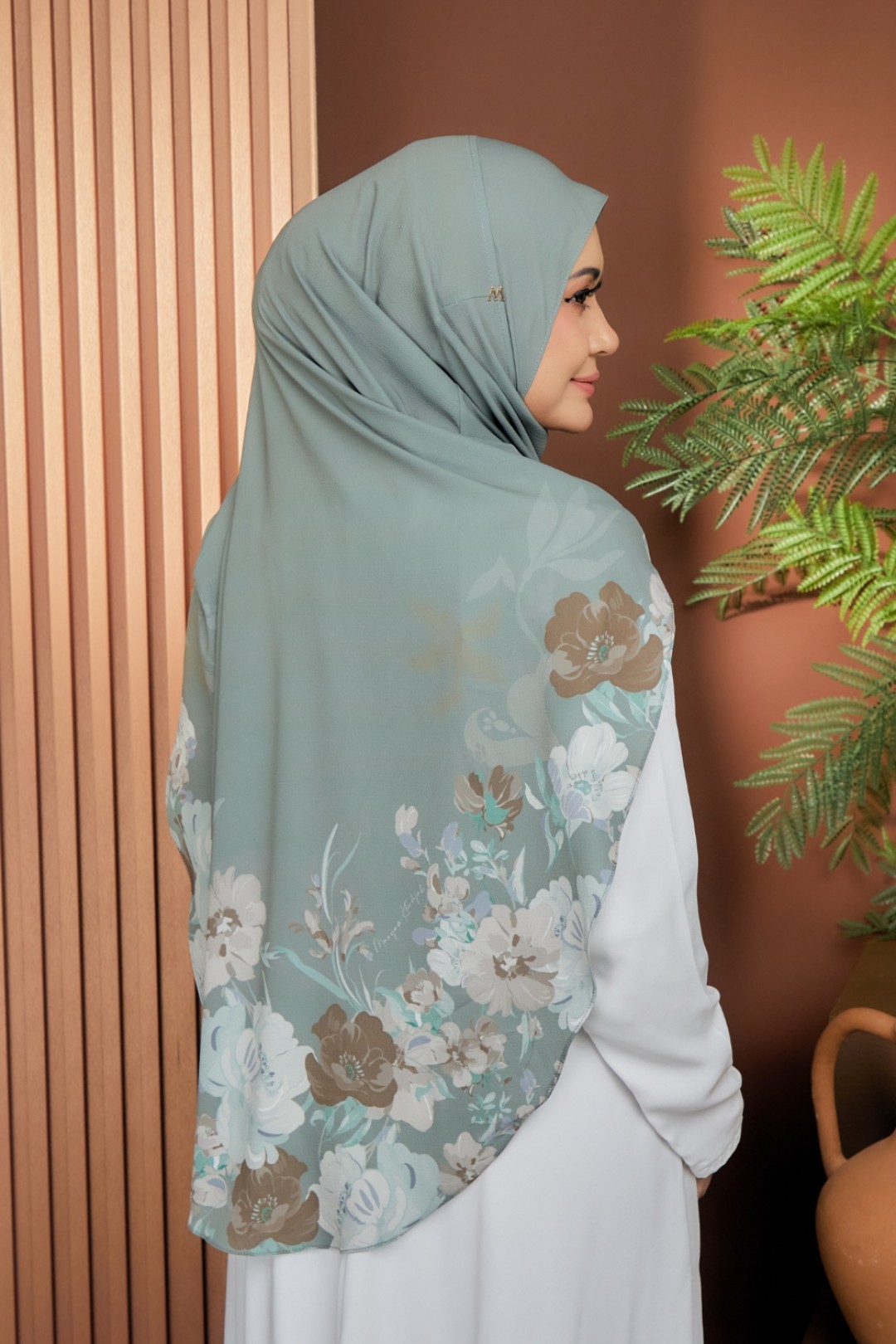 Umma Printed Budi Teal Grey