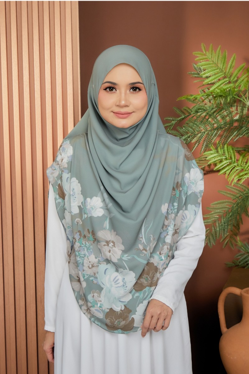 Umma Printed Budi Teal Grey