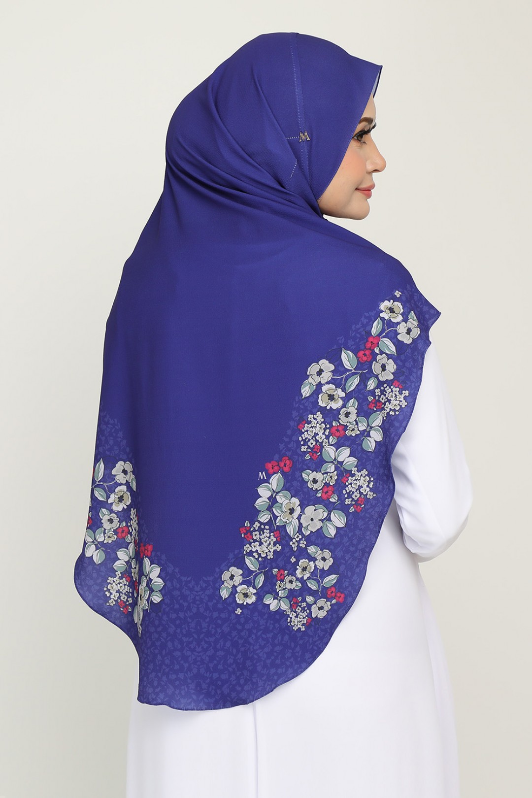 Umma Printed Hamra Solid Blue