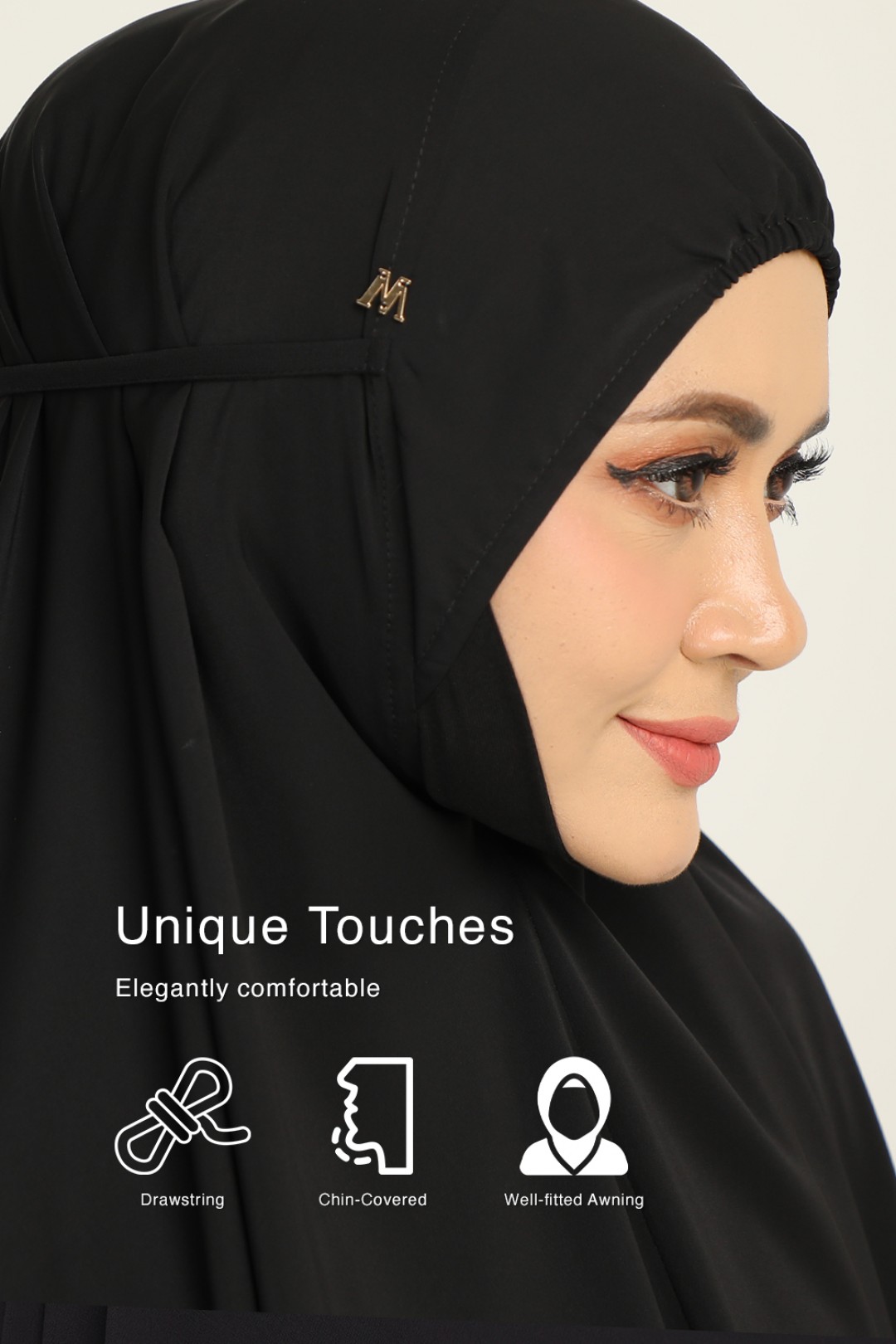 Mini Telekung Aminah Honey White