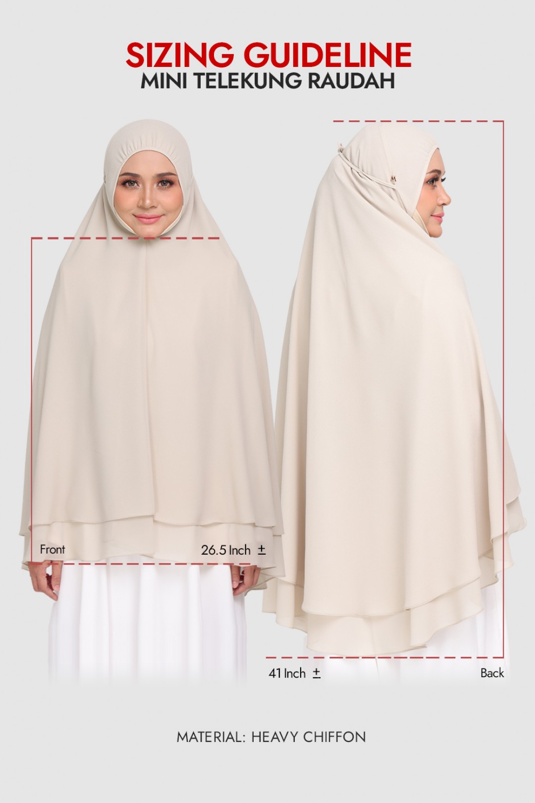[AS-IS]-Mini Telekung Raudah Power Black