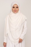 [AS-IS]-Bawal Sulam Floral White
