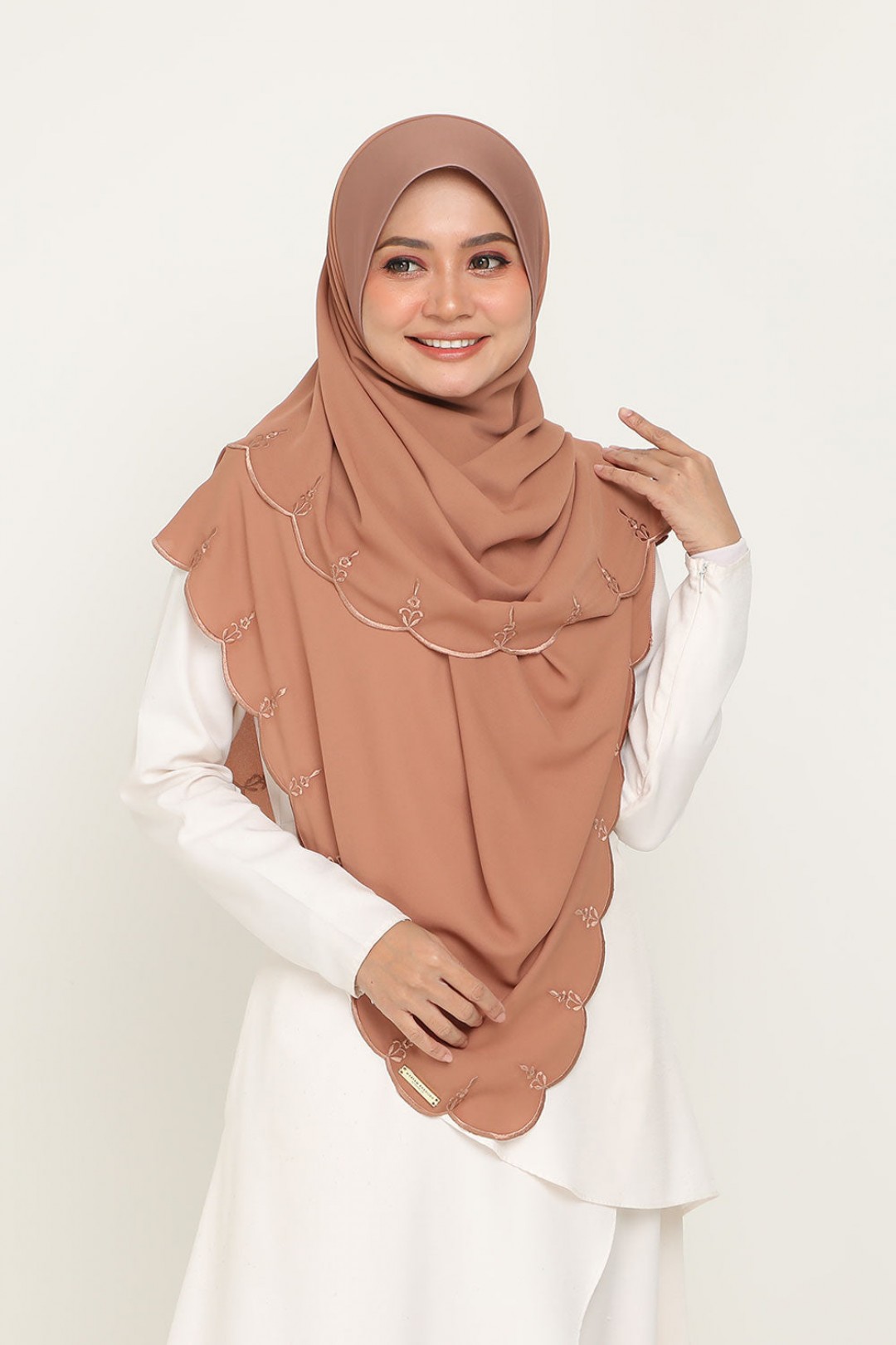 As-Is Instant Bawal Sulam Caramel Brown