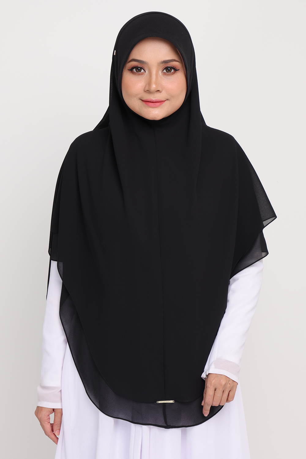 Khimar 2-Layer Cotton Heise Black