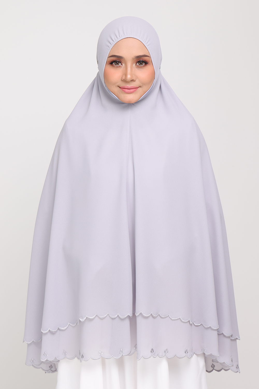 Mini Telekung Fatimah Lilac Grey