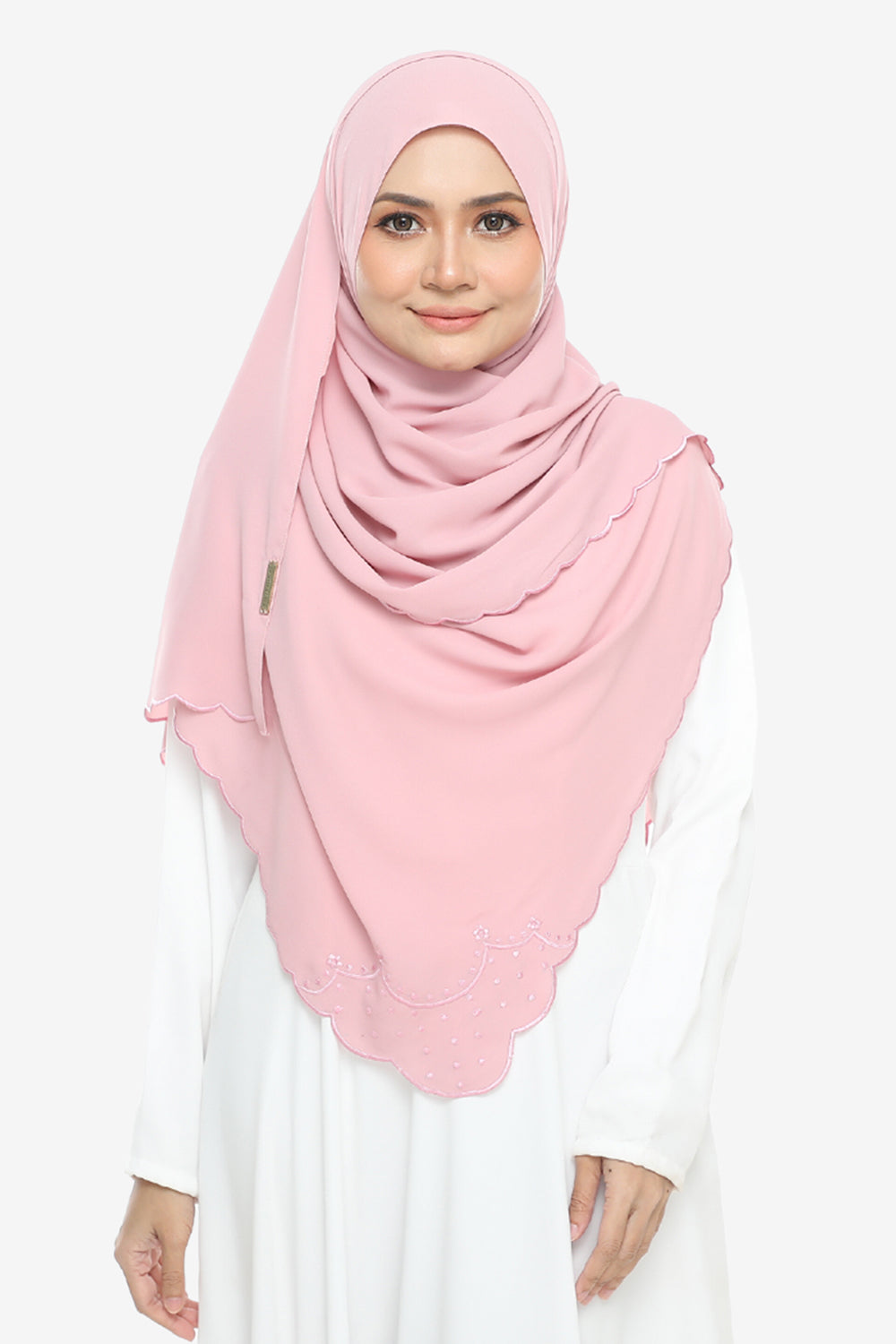 Shawl Sulam Pansy Fushcia Blush